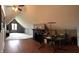 Unique bonus room with vaulted ceilings, fireplace, and hardwood flooring at 5967 Oak Hill East Dr, Plainfield, IN 46168