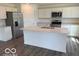 Modern kitchen featuring stainless steel appliances, granite countertops, and a center island at 7549 Big Bend Blvd, Camby, IN 46113