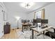 Bright, modern office featuring multiple monitors, a cozy rug, and an abundance of natural light at 935 N Tacoma Ave, Indianapolis, IN 46201