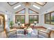 Bright living room featuring large windows, hardwood floors, and comfortable seating at 98 Highland Manor S Ct, Indianapolis, IN 46228