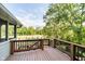 Beautiful wooden deck overlooking a lush green lawn and mature trees at 1143 N Sugar Bend Run, Greenfield, IN 46140