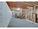 Spacious unfinished basement shows exposed ductwork, wooden beams, and is ready for storage or transformation at 1401 Shadow Ct, Zionsville, IN 46077