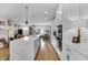 Open concept kitchen with a large center island, modern finishes, and seamless integration with the living area at 1842 Central Ave, Indianapolis, IN 46202