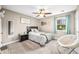 Inviting bedroom with modern decor, neutral tones, and a soft shag rug at 2072 S Rembrandt Cv, Martinsville, IN 46151