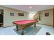 Finished basement with a classic pool table, providing entertainment and ample room for activities at 222 Wellington Pkwy, Noblesville, IN 46060