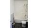 Standard bathroom featuring a shower-tub combo, toilet, and basic sink at 2509 Bristlecone Dr, Indianapolis, IN 46217