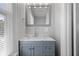 Charming bathroom featuring a vanity with marble countertop and classic fixtures at 2920 E 11Th St, Indianapolis, IN 46201