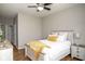 Bright bedroom with a queen-sized bed and neutral decor at 3168 Lodgepole Dr, Whiteland, IN 46184