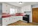 Charming kitchen featuring white cabinets, stainless appliances, and a sink at 333 E Waterbury Rd, Indianapolis, IN 46227