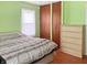 Cozy bedroom features closet, dresser, hardwood floors, and neutral decor, creating a relaxing space at 3540 N Norfolk St, Indianapolis, IN 46224