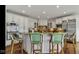 Well-appointed kitchen featuring granite countertops, stainless steel appliances, and seating around a large island at 3629 Pete Dye Blvd, Carmel, IN 46033