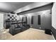 Finished basement home theater provides seating for movie viewing at 368 Westbrook Ct, Columbus, IN 47201