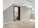 A spacious bedroom featuring a neutral color palette, a ceiling fan, and natural lighting at 3862 Penzance Pl, Carmel, IN 46032