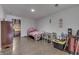 Versatile bedroom with wood-look floors, closet view, and furniture placement, perfect for customization and comfort at 5110 Chelsea Rd, Indianapolis, IN 46241