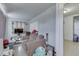 Cozy living room with a comfortable sofa, neutral decor, and natural lighting at 5110 Chelsea Rd, Indianapolis, IN 46241
