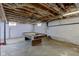 Unfinished basement featuring a pool table at 5902 Sunset Dr, Indianapolis, IN 46239
