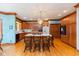 Large kitchen features an island with seating and stainless steel appliances at 6010 Fawnwood Dr, Greenwood, IN 46143