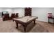 Recreational basement area with a billiards table and entertainment area at 6615 School Branch Dr, Brownsburg, IN 46112