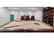 Finished basement with a pool table, a movie area with leather chairs, and recessed lighting at 6615 School Branch Dr, Brownsburg, IN 46112
