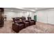 Basement space featuring a vintage candy machine, pool table, and home theater at 6615 School Branch Dr, Brownsburg, IN 46112