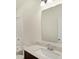 Bathroom featuring a modern sink vanity with stylish faucet and shower with chrome fixtures at 7170 Rose Hill Ave, Brownsburg, IN 46112