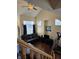 Spacious living room featuring high ceilings, hardwood floors, and comfortable furniture at 8160 Shores Edge Way, Indianapolis, IN 46237