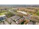 A high angle showcases the colorful neighborhood nestled amongst mature trees and green spaces at 907 Junction Pl # 41907, Indianapolis, IN 46220