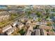 Overhead captures colorful buildings, a serene pond, and lush greenery in an appealing neighborhood setting at 907 Junction Pl # 41907, Indianapolis, IN 46220