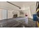 Spacious garage with storage shelves and bicycle racks, providing ample space at 907 Junction Pl # 41907, Indianapolis, IN 46220