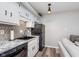 A cozy kitchen offers modern appliances, sleek counters, and a designer backsplash at 102 Clarendon Dr # 514, Noblesville, IN 46062