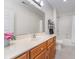 Bright bathroom featuring a vanity and a shower with tub at 1160 Falcon Rdg, Carmel, IN 46280