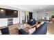 Finished basement with entertainment area, bar, and modern décor at 1351 Sullivans Rdg, Zionsville, IN 46077