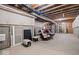 Unfinished basement area with exposed beams, concrete floor, and utilities ready for customization at 19036 Karyn Ln, Noblesville, IN 46062
