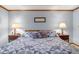 A comfortable main bedroom with a lovely quilt-covered bed at 2054 Partridge Dr, Franklin, IN 46131