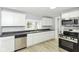 Modern kitchen with stainless steel appliances, updated cabinetry, and countertops at 209 Pennsylvania St, Shirley, IN 47384