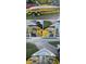 Yellow and white boat on a trailer with custom lettering and design at 20971 Shoreline Ct # 309, Noblesville, IN 46062