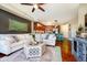An open living space concept showcasing the kitchen and dining spaces in the background at 20971 Shoreline Ct # 309, Noblesville, IN 46062