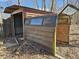 Outdoor view of a shed with an open door and a canopy frame at 21977 Craig Ave, Noblesville, IN 46060