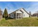Back of home featuring a back porch with an open backyard view at 3045 Sholty Ct, Cicero, IN 46034