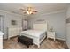 Main bedroom with a ceiling fan, white trim, carpeted floors, and neutral paint at 3045 Sholty Ct, Cicero, IN 46034
