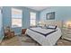 Comfortable bedroom with a window view, patterned rug, and neutral-colored walls at 3121 Arkle Rd, Westfield, IN 46074
