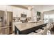 Contemporary kitchen with stainless steel appliances and quartz countertops at 3535 Buckner Dr, Westfield, IN 46074