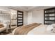 Well-lit main bedroom features an ensuite bathroom with sliding barn door at 3535 Buckner Dr, Westfield, IN 46074
