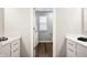 This bathroom features double sinks, stylish vanities, and a shower with modern fixtures at 4241 Risen Star Way, Bargersville, IN 46106
