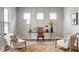Well-lit office with neutral walls, modern furniture, and an area rug at 4241 Risen Star Way, Bargersville, IN 46106