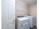 Laundry room equipped with new washer and dryer at 4655 Welton St, Greenwood, IN 46143