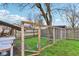 Backyard with a custom-built chicken coop at 4911 Carry Back Ln, Indianapolis, IN 46237