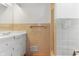 Bathroom featuring a large vanity, tub, and shower at 625 Mulberry St, Zionsville, IN 46077