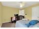 Bedroom with a ceiling fan, a twin bed, and a view of the window at 7562 Black Walnut Dr, Avon, IN 46123