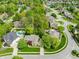 Aerial view showcasing property's location, manicured landscaping, and nearby neighborhood amenities in the area at 7732 Ashtree Dr, Indianapolis, IN 46259